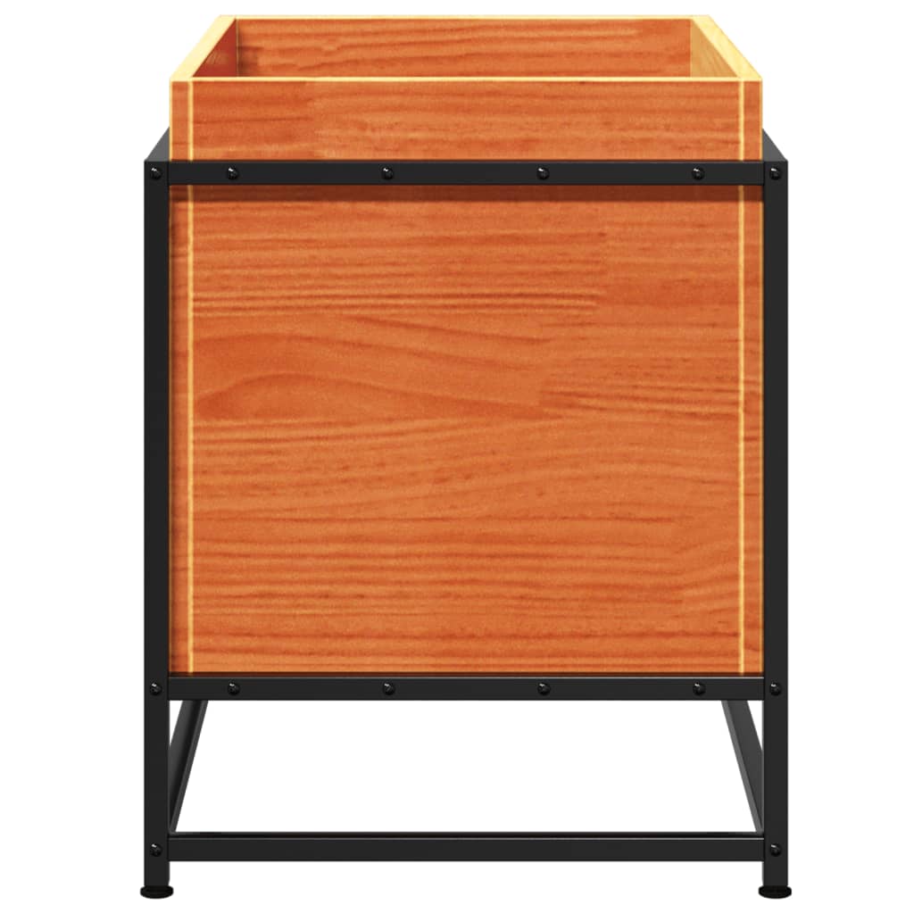 vidaXL Garden Planter Wax Brown 60x40x50 cm Solid Wood Pine 6