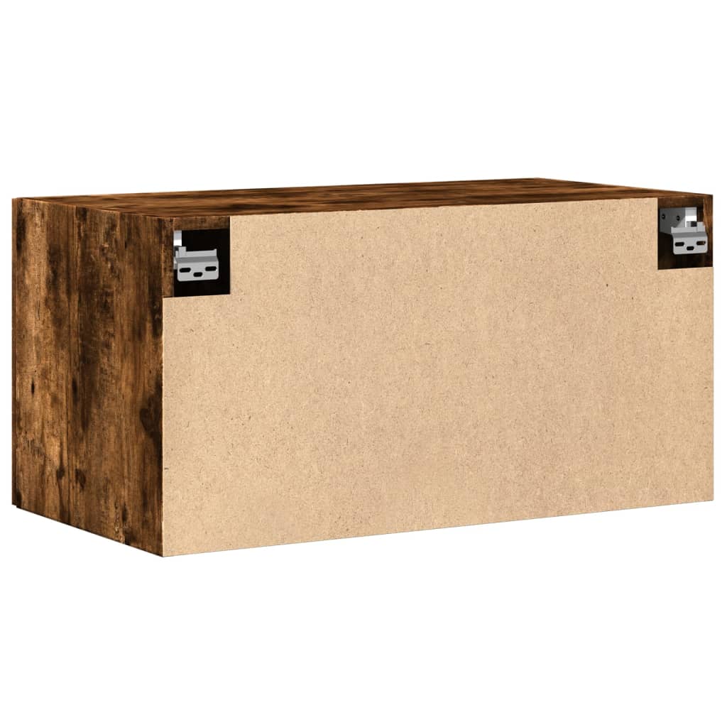 vidaXL Wall Cabinet Smoked Oak 80x42.5x40 cm Engineered Wood 6