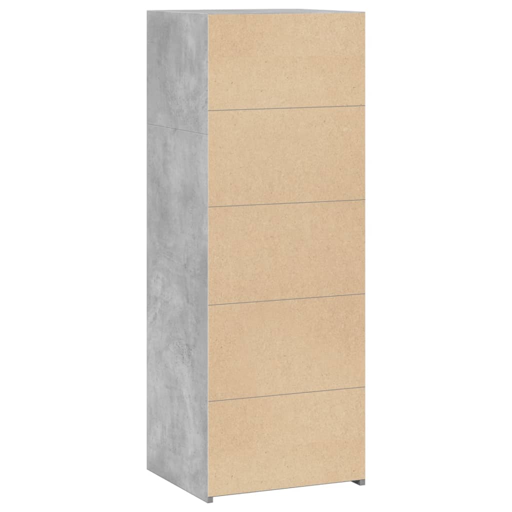 vidaXL Highboard Concrete Grey 45x41x124 cm Engineered Wood 6