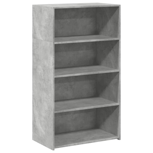 vidaXL Highboard Concrete Grey 70x41x124 cm Engineered Wood 2