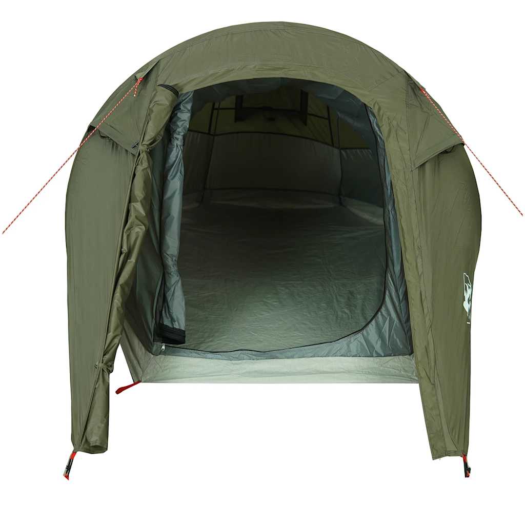 vidaXL Camping Tent Tunnel 2-Person Olive Green Waterproof 6