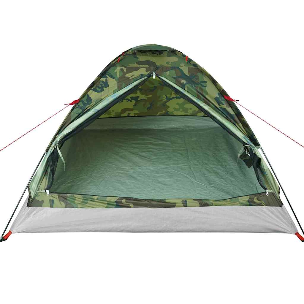 vidaXL Camping Tent Dome 4-Person Camouflage Waterproof 6
