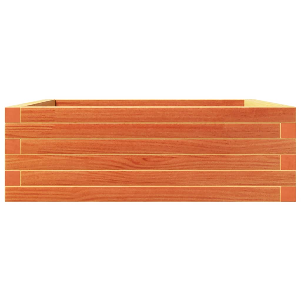 vidaXL Garden Planter Wax Brown 70x70x23 cm Solid Wood Pine 6