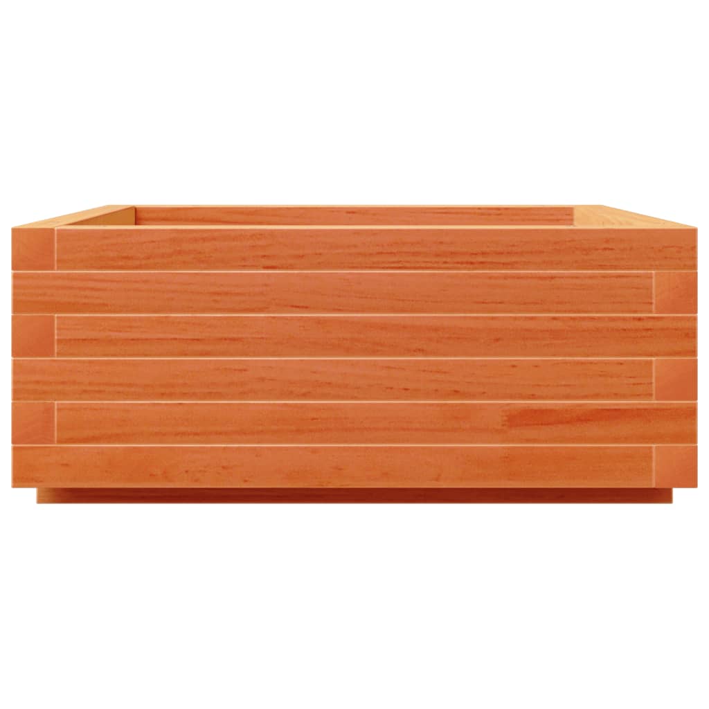 vidaXL Garden Planter Wax Brown 60x60x26.5 cm Solid Wood Pine 6
