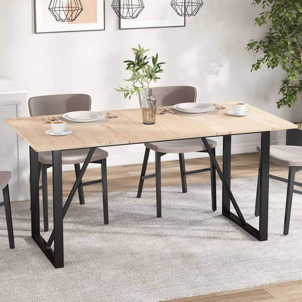 vidaXL Table Tops Rectangular Solid Wood Pine Height 1.7 cm