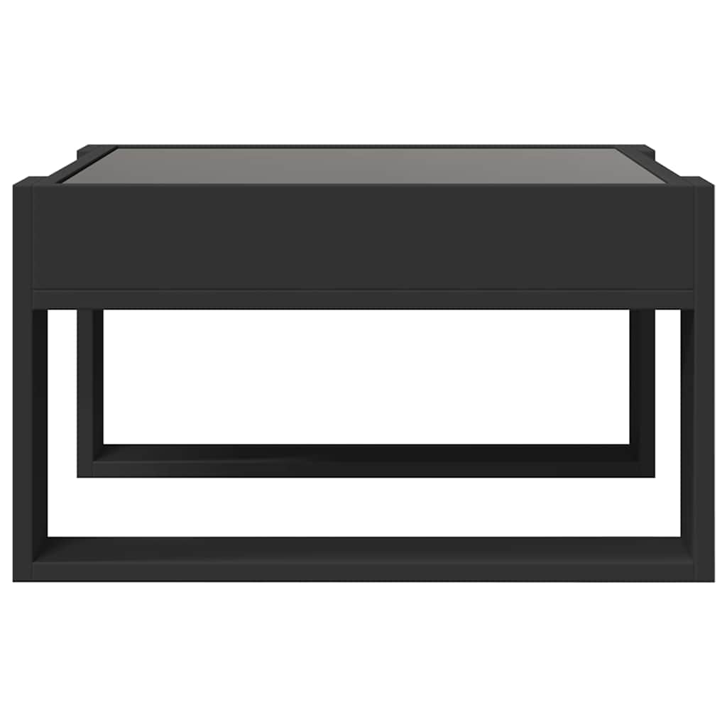 vidaXL Coffee Table with Infinity LED Black 50x53x30 cm 6