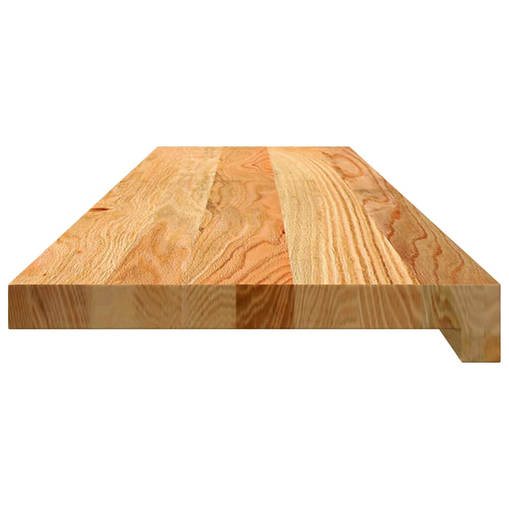 vidaXL Stair Treads 2 pcs Light Brown 100x25x2 cm Solid Wood Oak 6