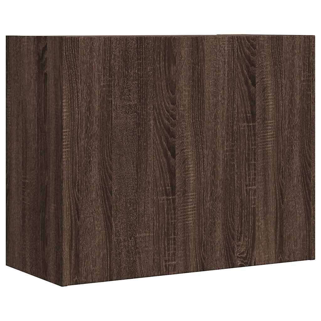 vidaXL Wall Cabinet Brown Oak 75x35x60 cm Engineered Wood 6
