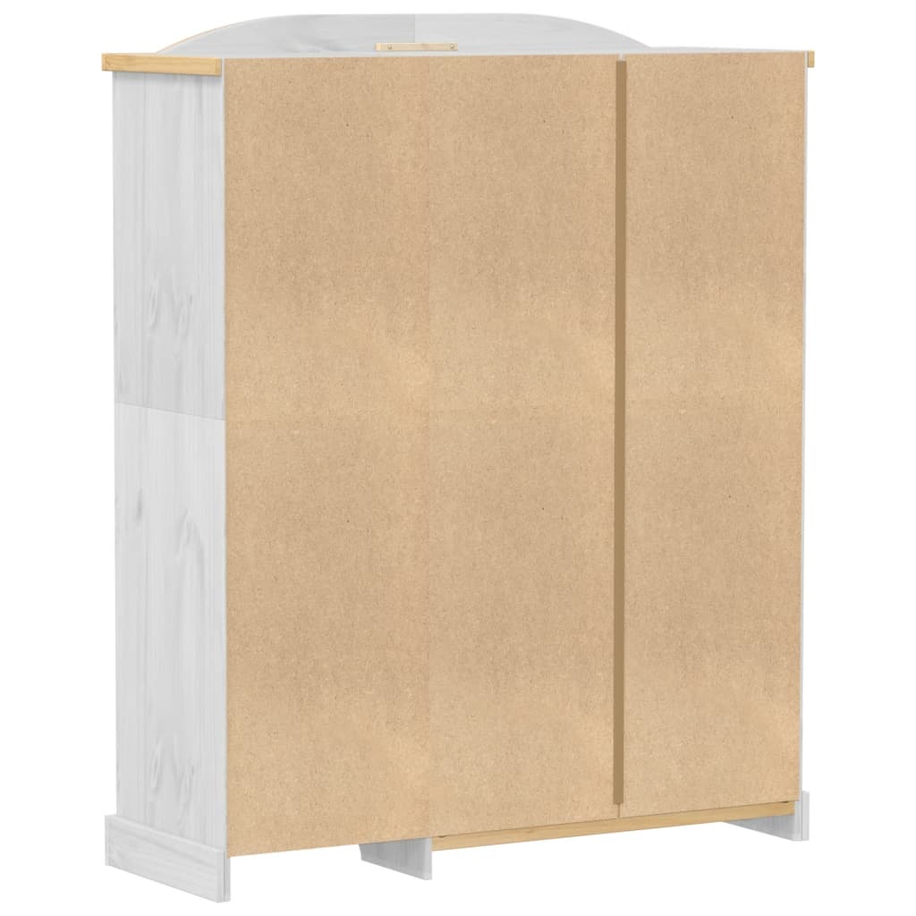 vidaXL Wardrobe Corona White 151.5x52x186 cm Solid Wood Pine 6