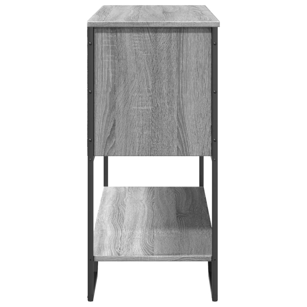 vidaXL Console Table Grey Sonoma 100x35x74.5 cm Engineered Wood 6