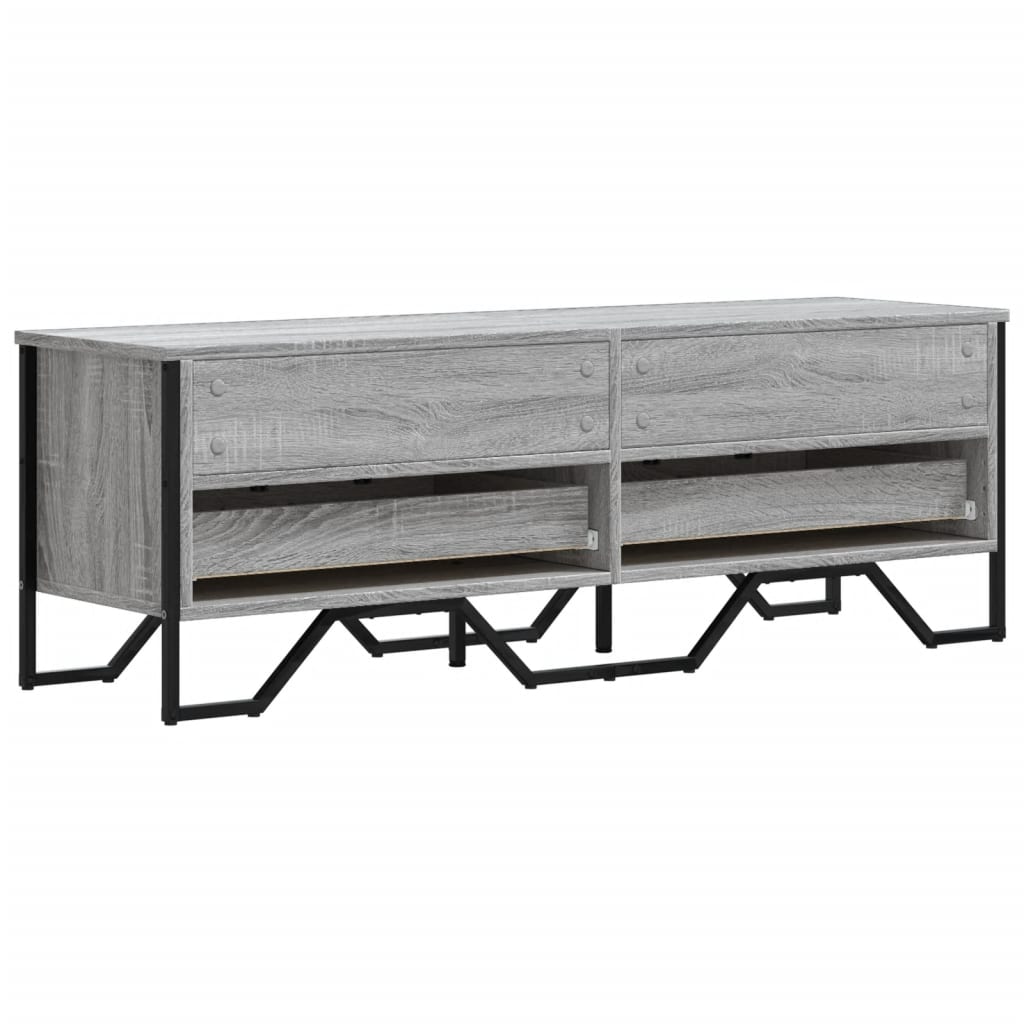 vidaXL TV Cabinet Grey Sonoma 122x34x41 cm Engineered Wood 6