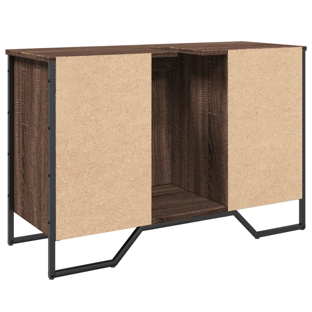 vidaXL Bathroom Sink Cabinet Brown Oak 91x35x60 cm Engineered Wood 6