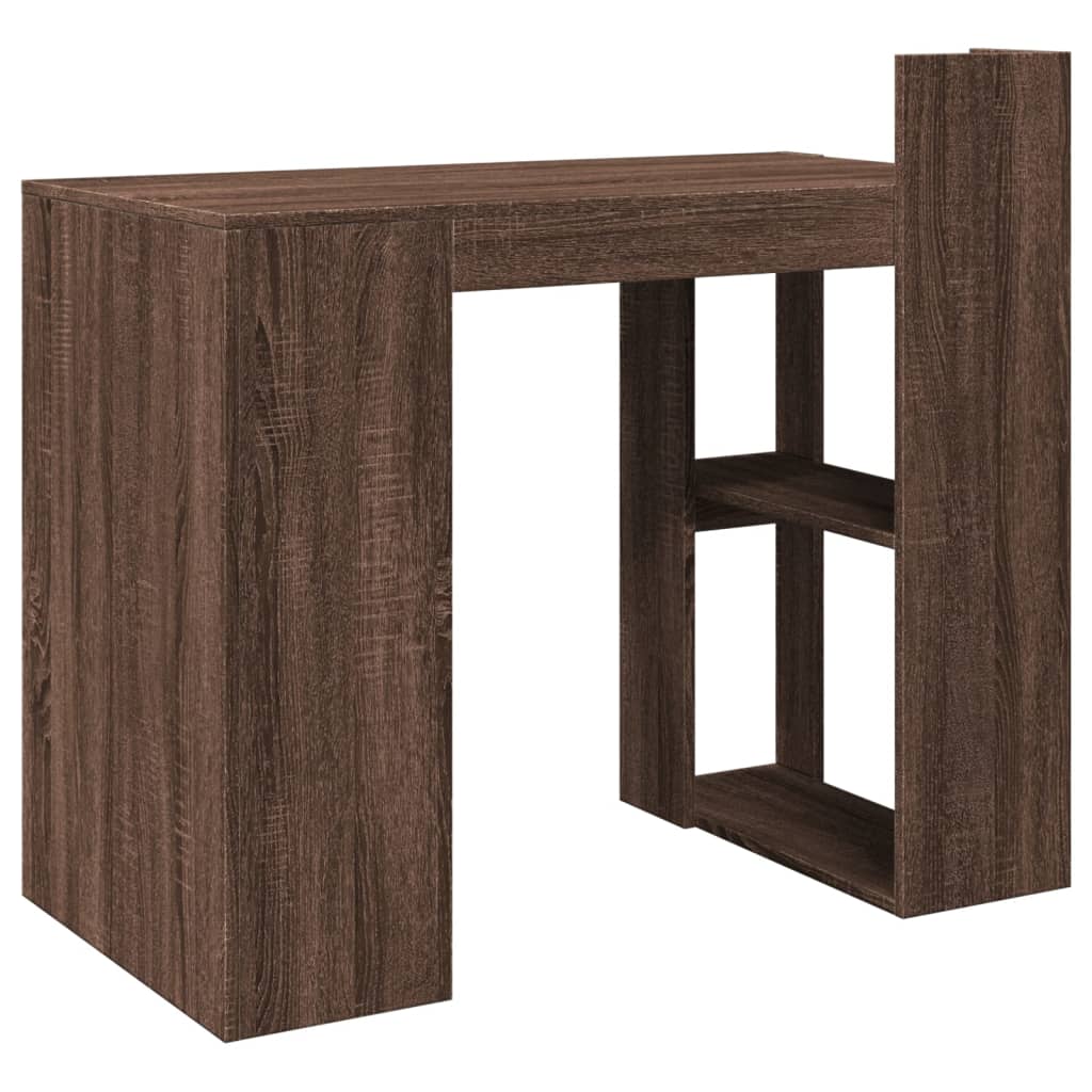 vidaXL Office Desk Brown Oak 103.5x56.5x94 cm Engineered Wood 6