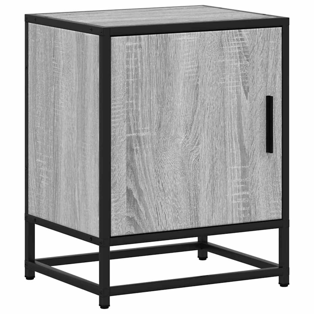 vidaXL Bedside Cabinets 2 pcs Grey Sonoma 40x31x50 cm Engineered Wood and Metal 6