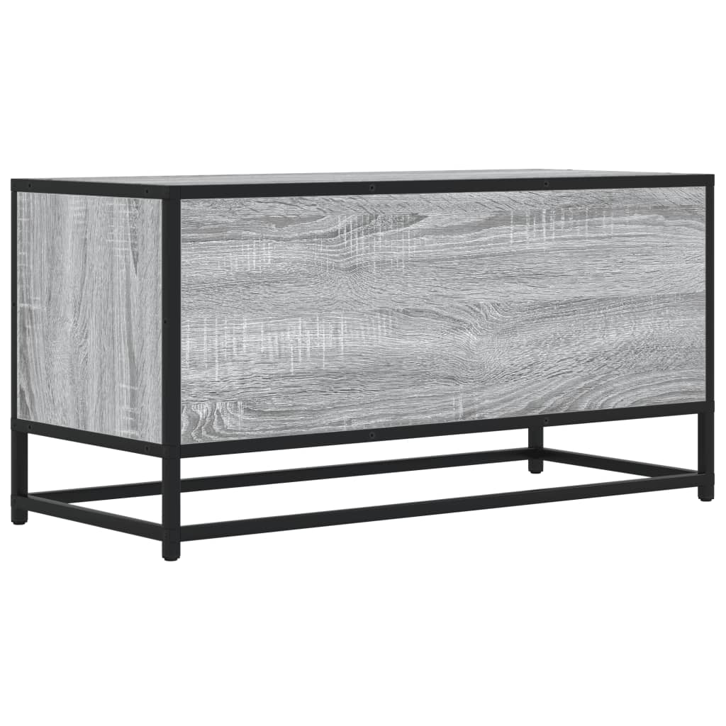 vidaXL TV Cabinet Grey Sonoma 80x34.5x40 cm Engineered Wood and Metal 6
