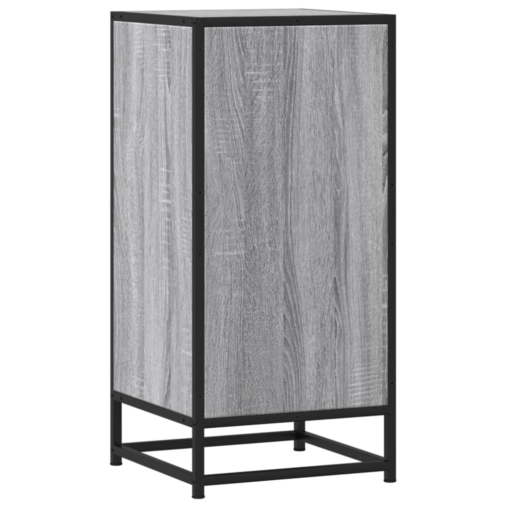 vidaXL Sideboard Grey Sonoma 35.5x35x76 cm Engineered Wood and Metal 6