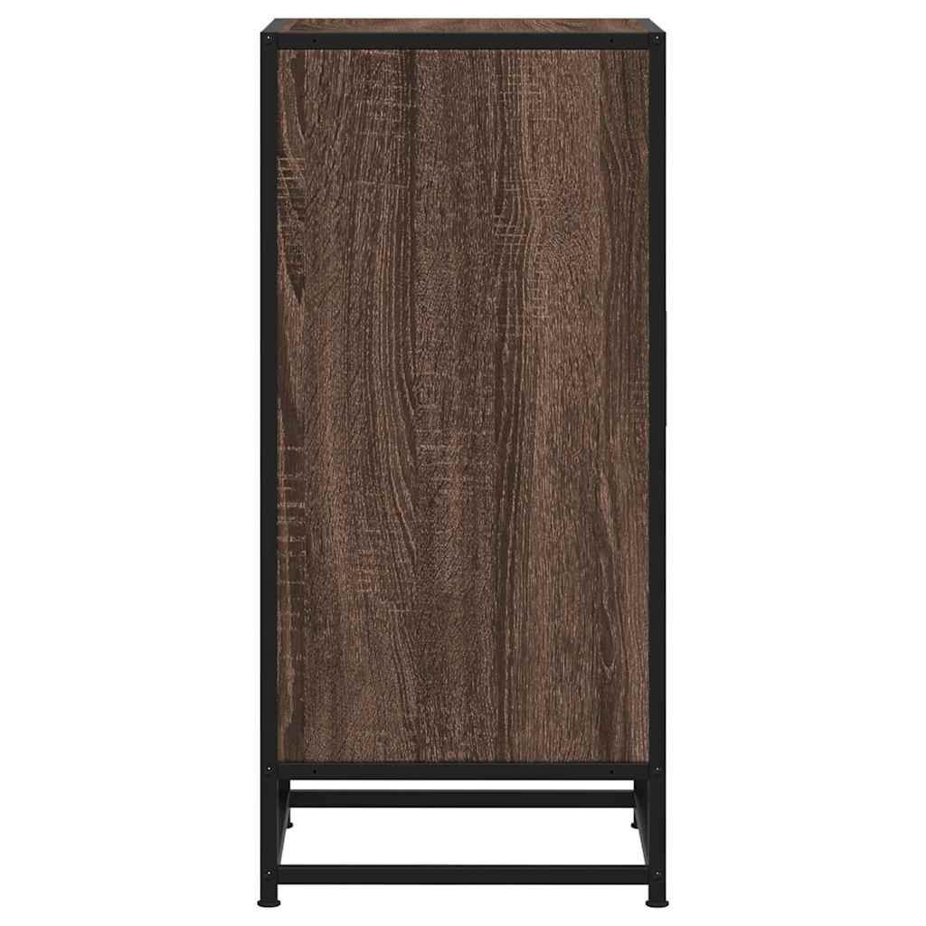 vidaXL Sideboard Brown Oak 35.5x35x76 cm Engineered Wood and Metal 6
