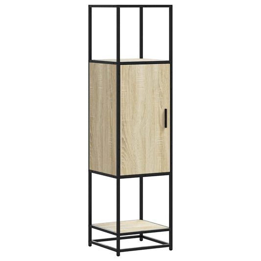 vidaXL Highboard Sonoma Oak 35.5x35x139 cm Engineered Wood and Metal 2