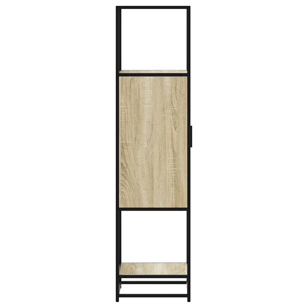 vidaXL Highboard Sonoma Oak 35.5x35x139 cm Engineered Wood and Metal 6