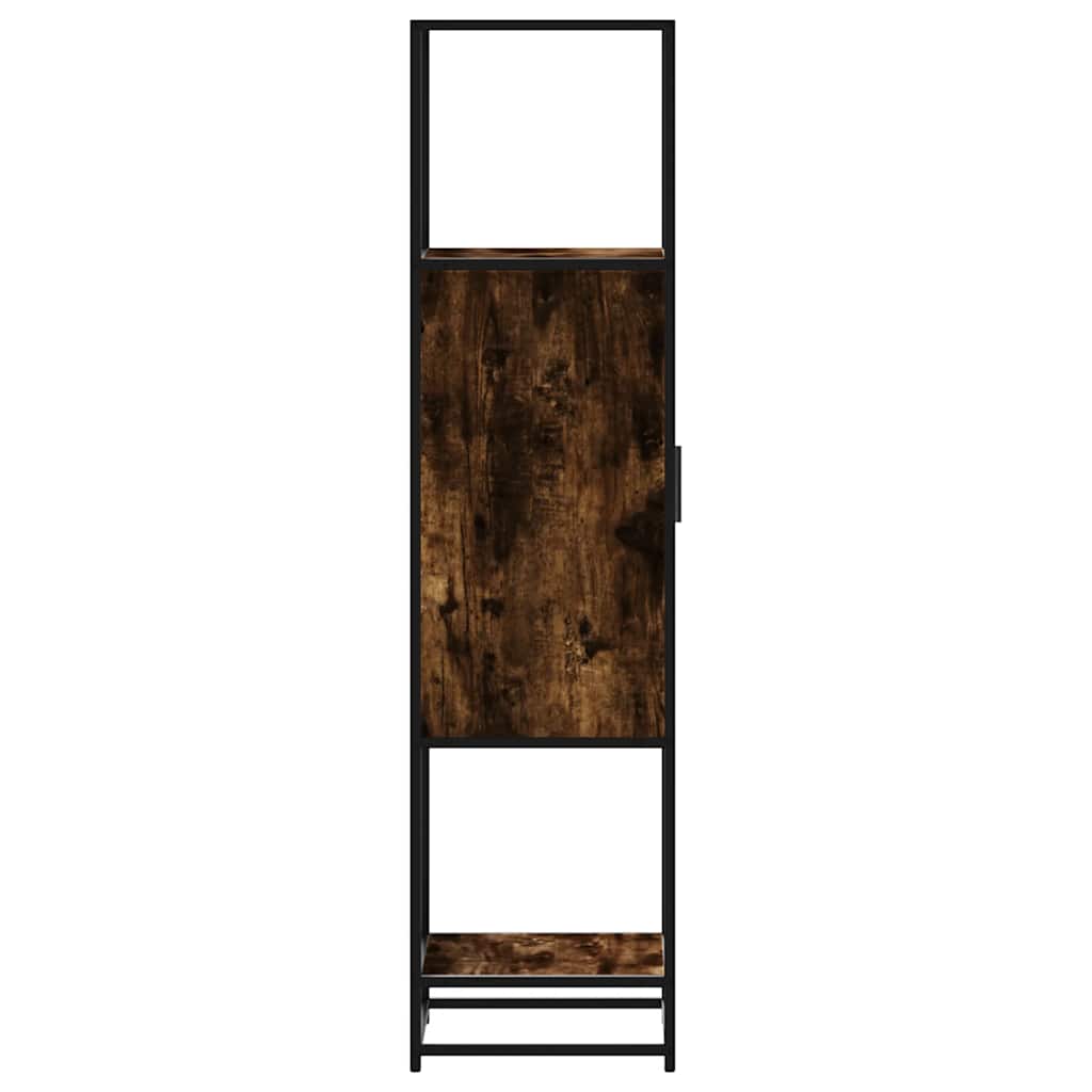 vidaXL Highboard Smoked Oak 35.5x35x139 cm Engineered Wood and Metal 6