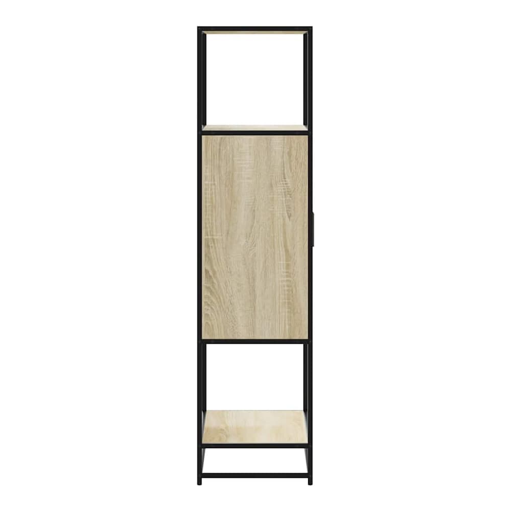 Highboard 68x35x139 cm Engineered Wood and Metal Sonoma oak