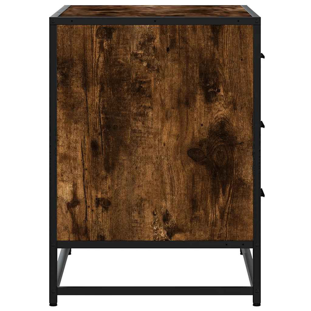 vidaXL Drawer Cabinet Smoked Oak 70x41x56 cm Engineered Wood 6