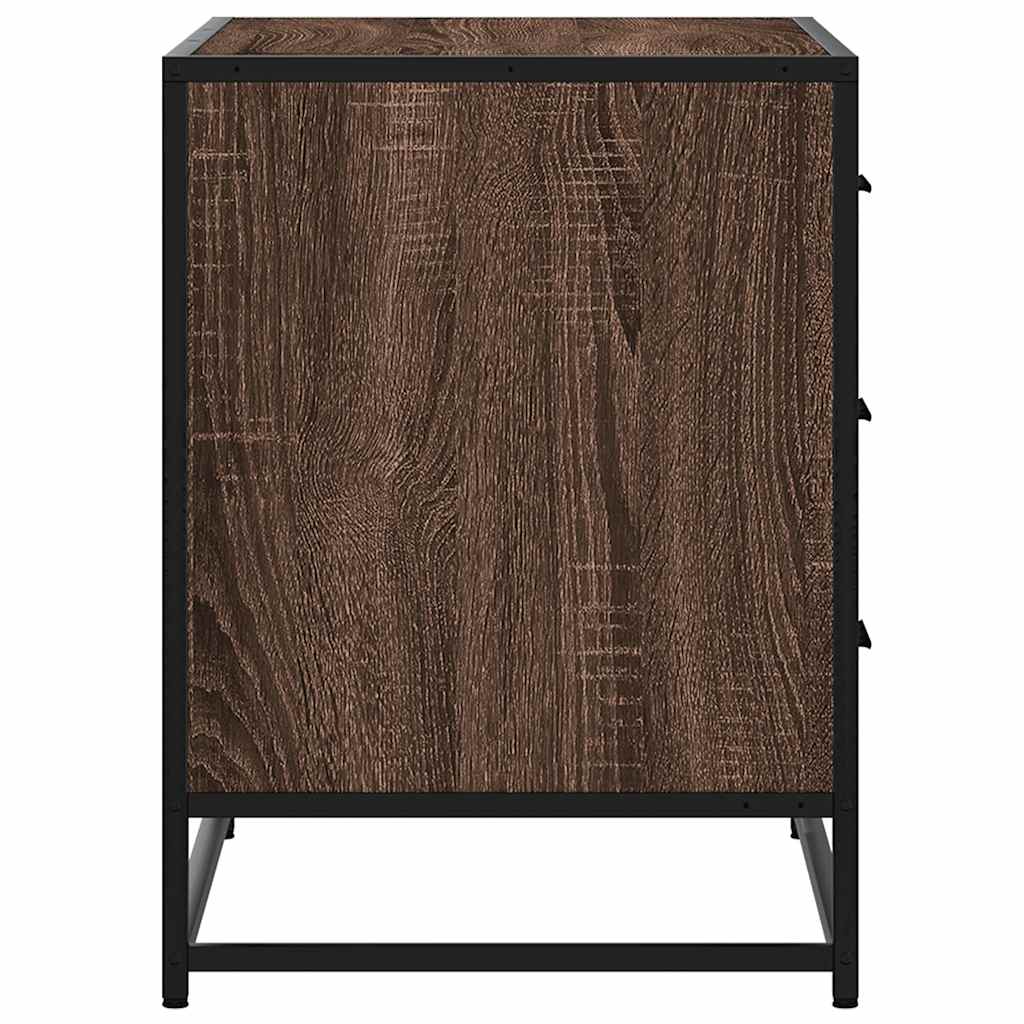 vidaXL Drawer Cabinet Brown Oak 70x41x56 cm Engineered Wood 6