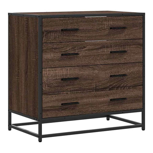 Drawer Cabinet 70x41x70 cm Engineered Wood Brown oak