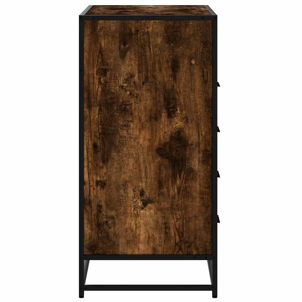 vidaXL Drawer Cabinet Smoked Oak 70x41x83.5 cm Engineered Wood 6