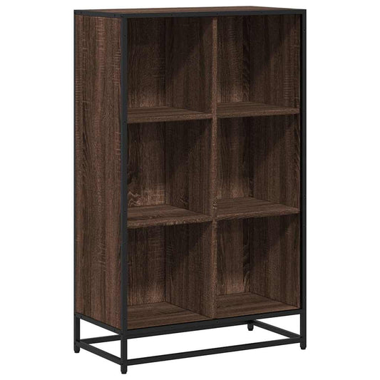 vidaXL Book Cabinet Brown Oak 65.5x33x107.5 cm Engineered Wood 2