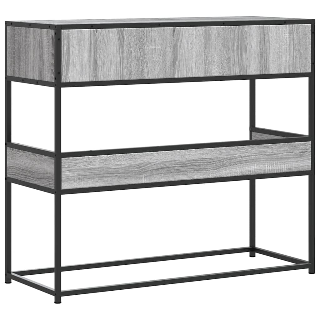 vidaXL Console Table Grey Sonoma 90x35x80 cm Engineered Wood 6