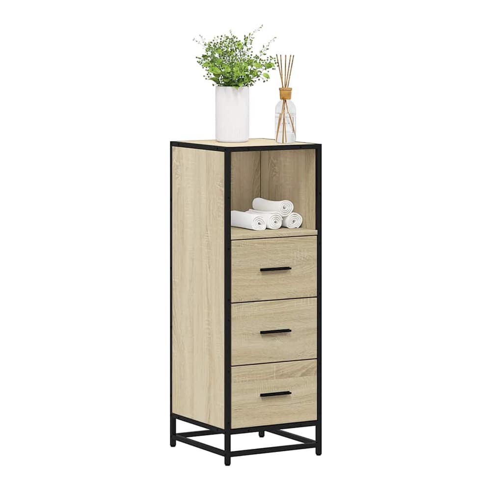 Bathroom Cabinet 35x37,5x100 cm Engineered Wood Sonoma oak