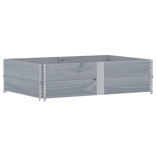 vidaXL Garden Planter Grey 150x100 cm Solid Wood Pine 2