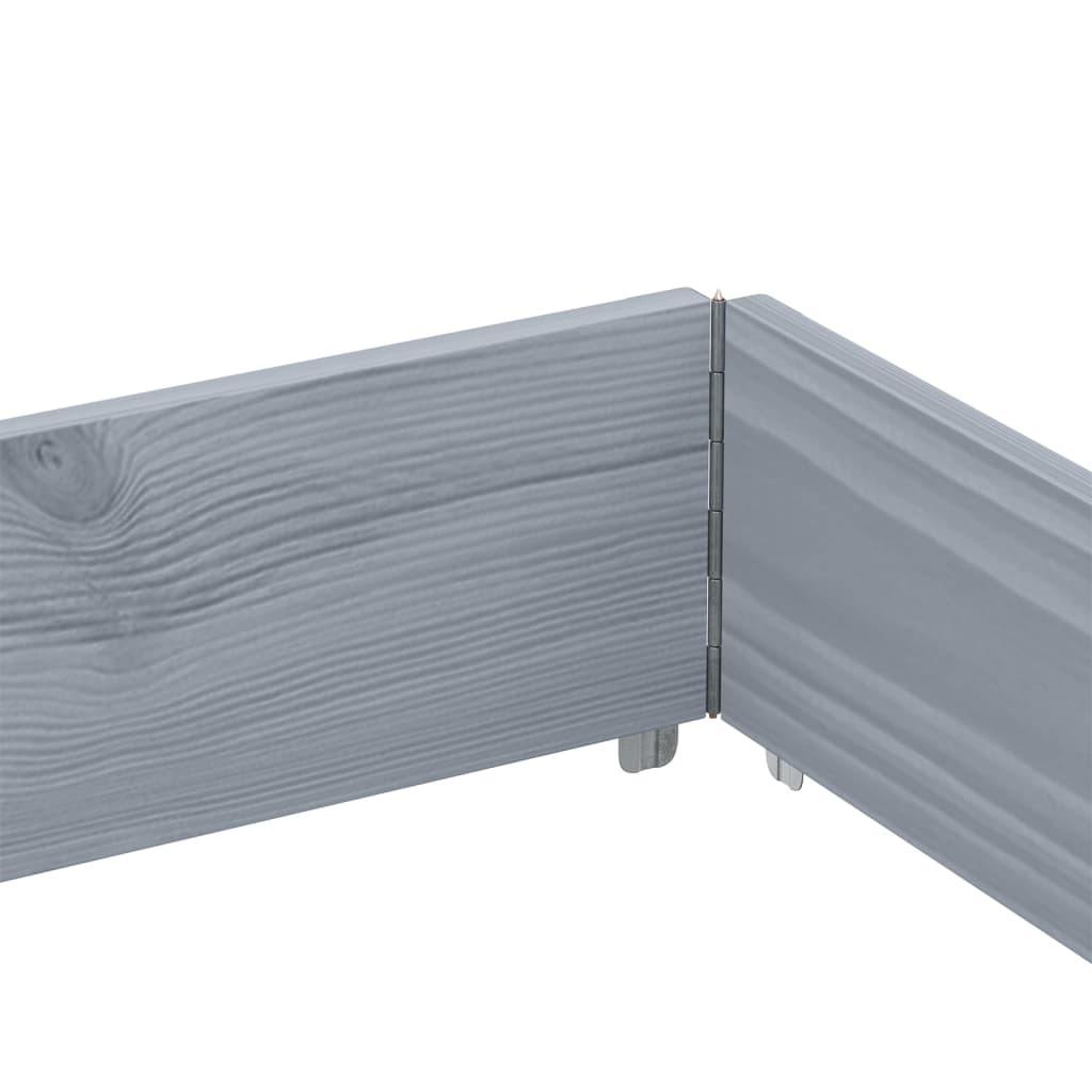 Garden Planter 80x60 cm Solid Wood Pine Height 41 cm Grey 150 cm 100 cm