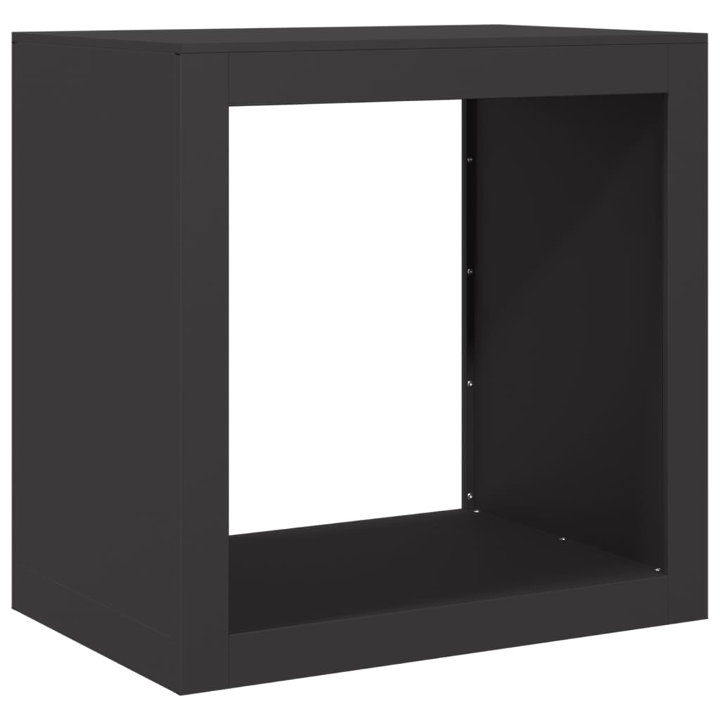 vidaXL Firewood Rack Black 60x40x60 cm Steel 6
