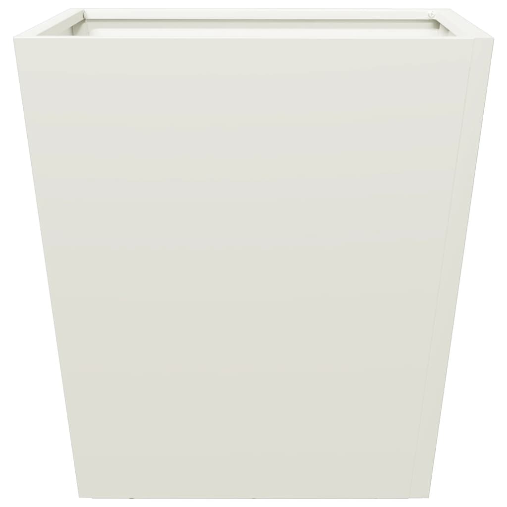 vidaXL Garden Planters White 2 pcs 40x40x40 cm Steel 6