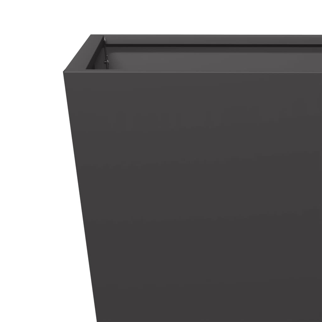 vidaXL Garden Planter Black 50x50x50 cm Steel 6
