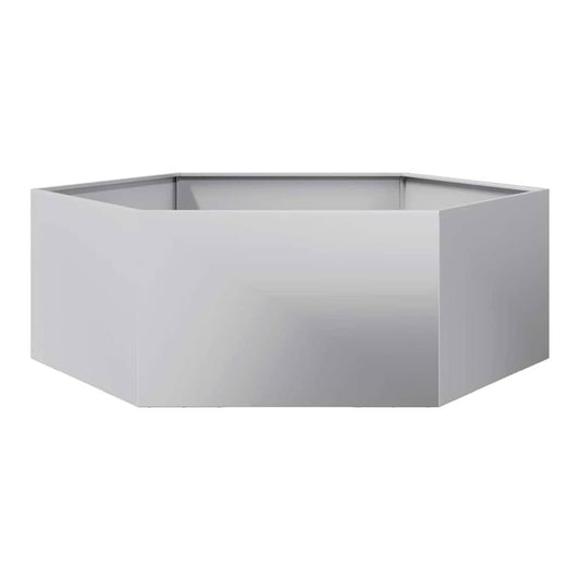 Planter Rusty 138x120x45 cm Corten Steel 1 Width 138 cm Galvanized steel/grey