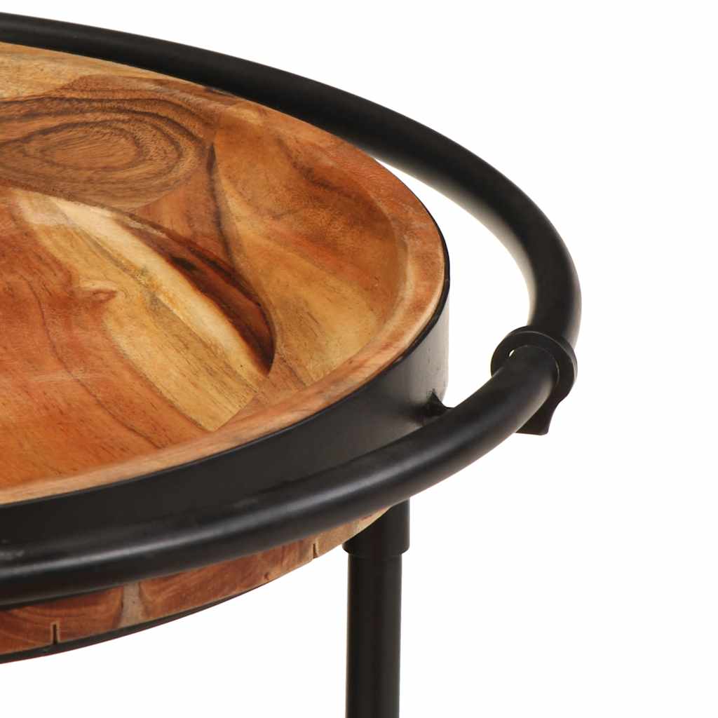 vidaXL 2 Piece Side Table Set Solid Wood Acacia 6