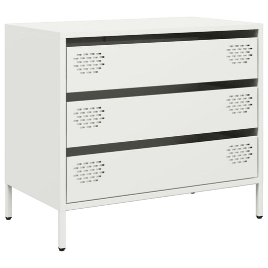 vidaXL Sideboard White 68x39x58.5 cm Cold-rolled Steel 2