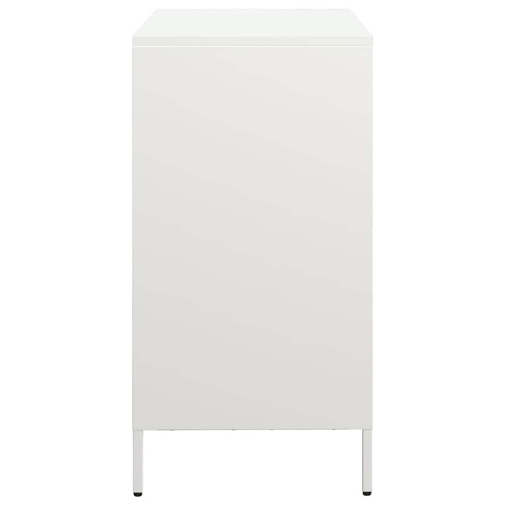 vidaXL Sideboard White 68x39x73.5 cm Cold-rolled Steel 6