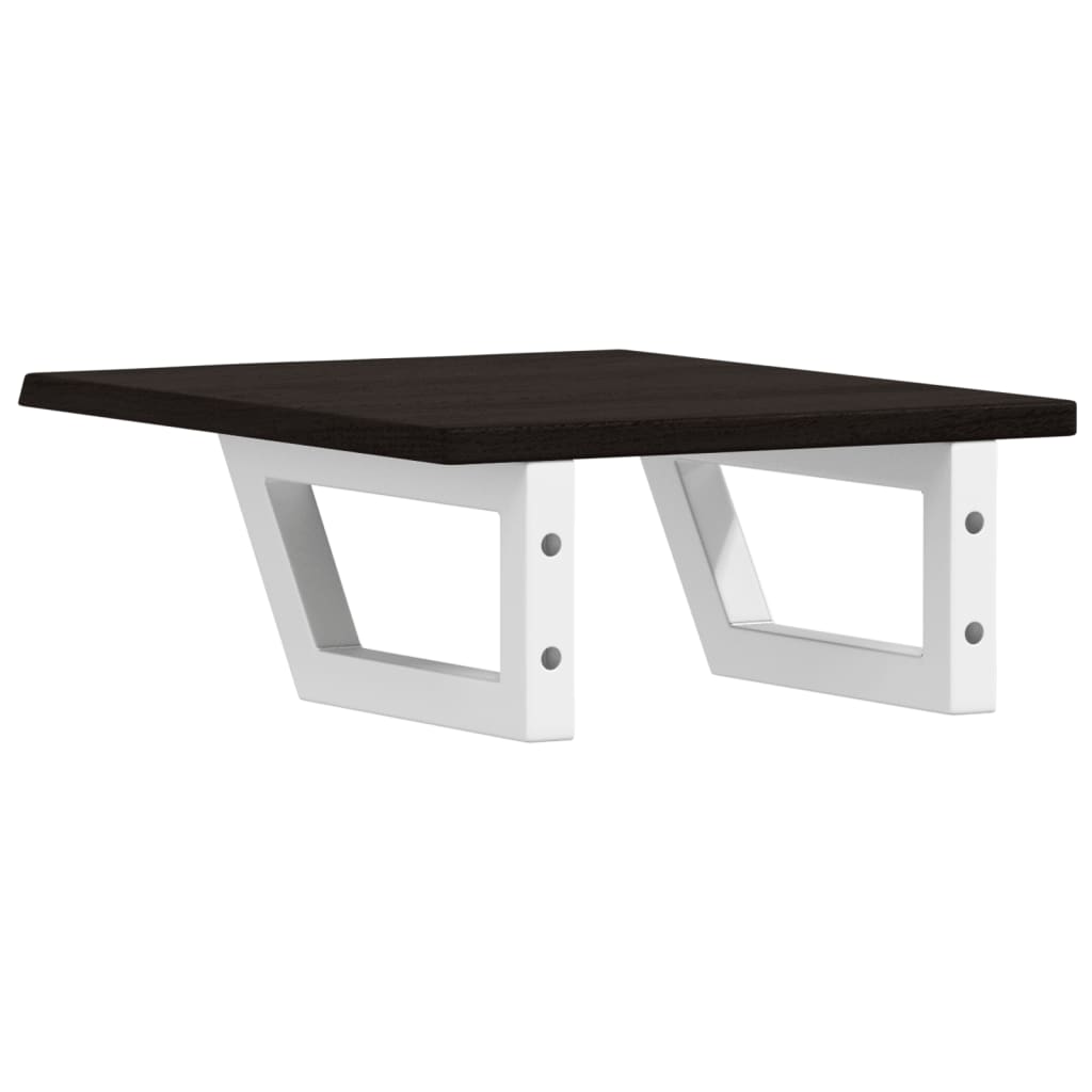 vidaXL Basin Shelf Wall Mounted Steel and Solid Wood Oak 6