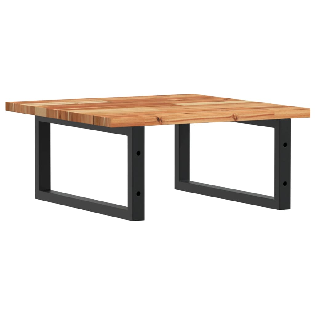 vidaXL Basin Shelf Wall Mounted Steel and Solid Wood Acacia 6
