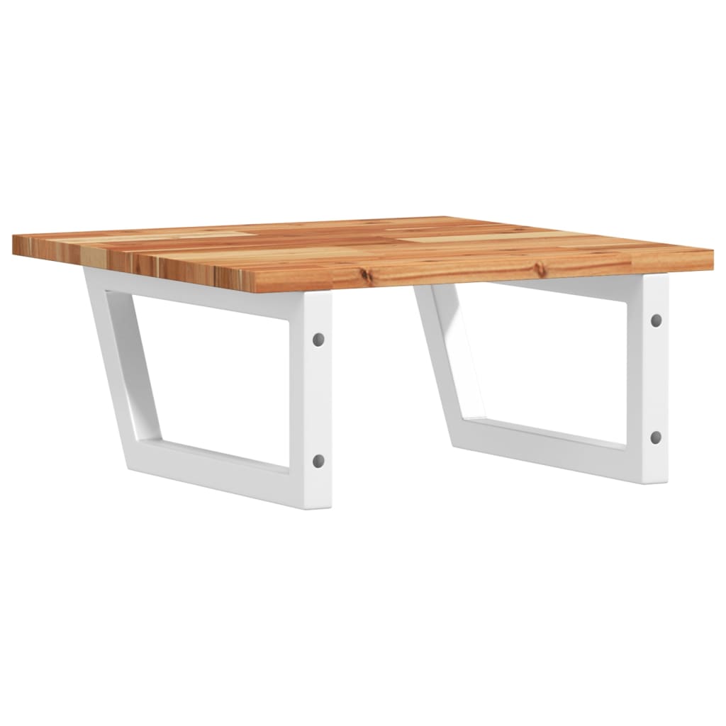 vidaXL Basin Shelf Wall Mounted Steel and Solid Wood Acacia 6