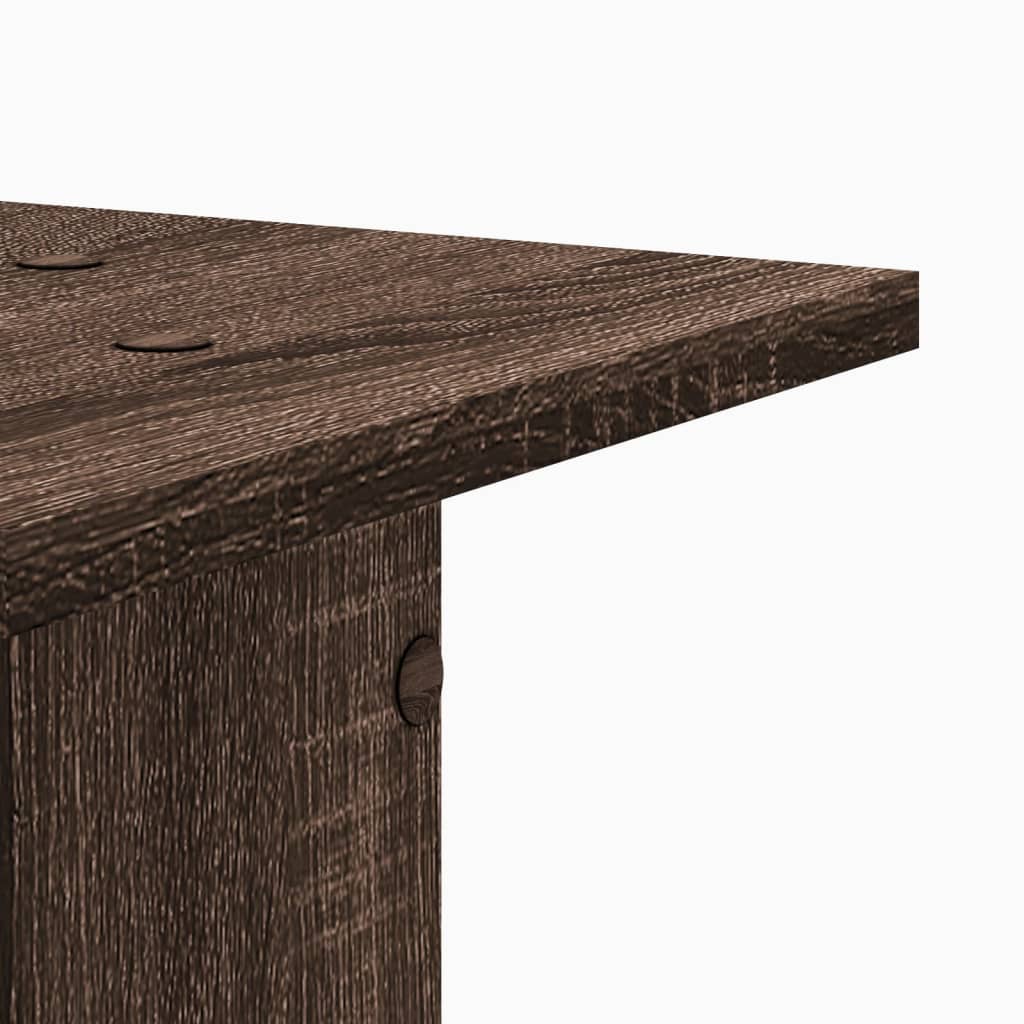 vidaXL Speaker Stands 2 pcs Brown Oak 30x30x40 cm Engineered Wood 6