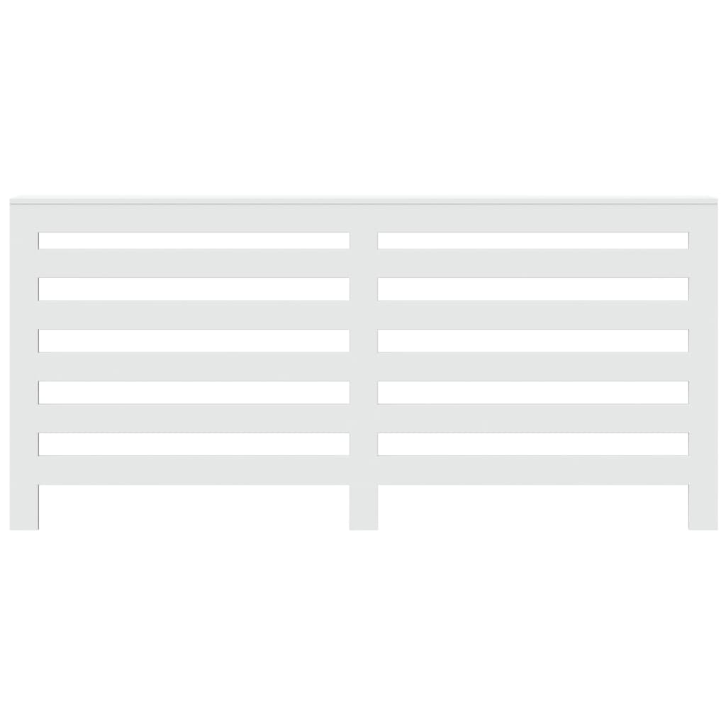 Radiator Cover 175x20x82 cm Engineered Wood Depth 20 cm Horizontal slats Width 175 cm White