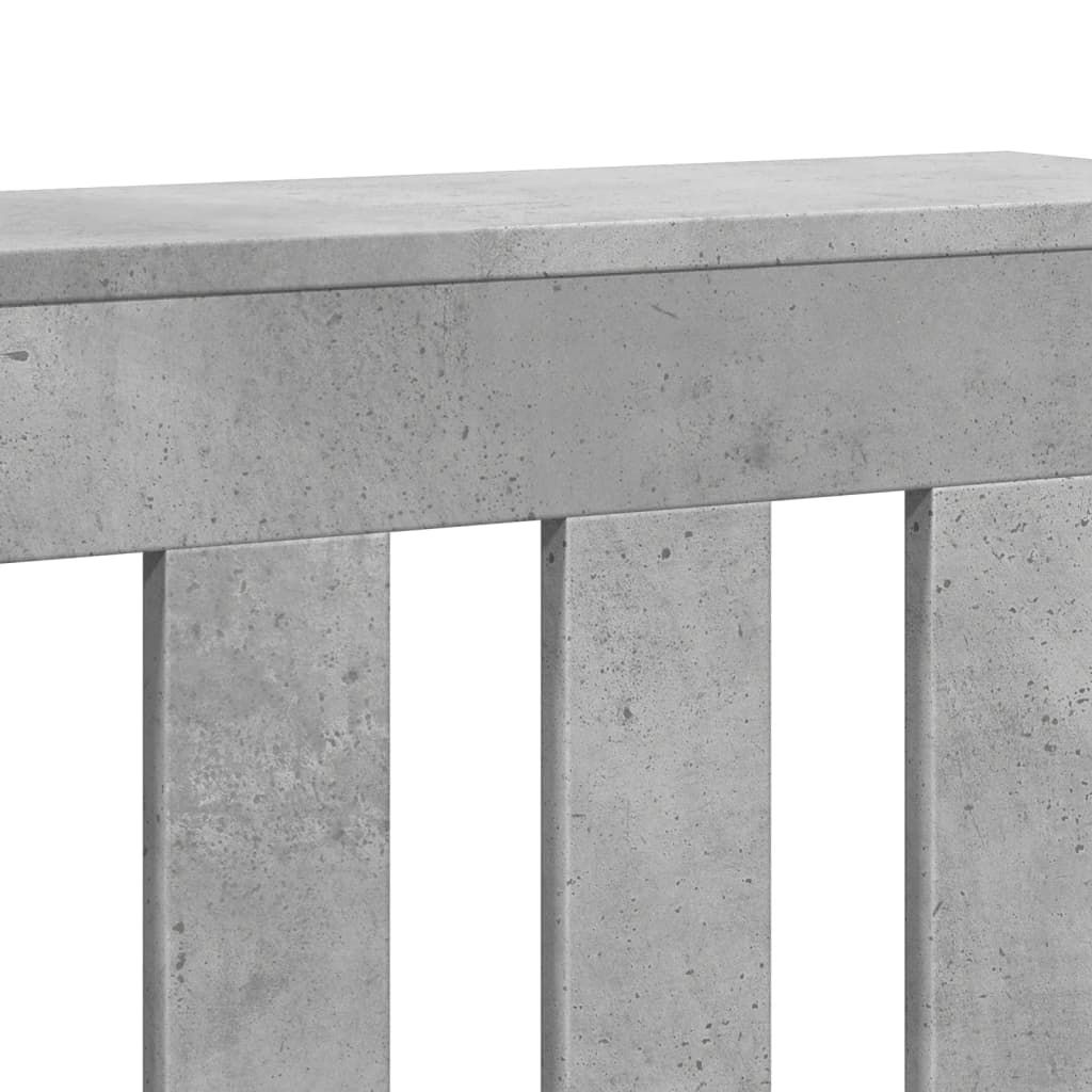 vidaXL Radiator Cover Concrete Grey 175 x 20 x 82 cm Engineered Wood 6