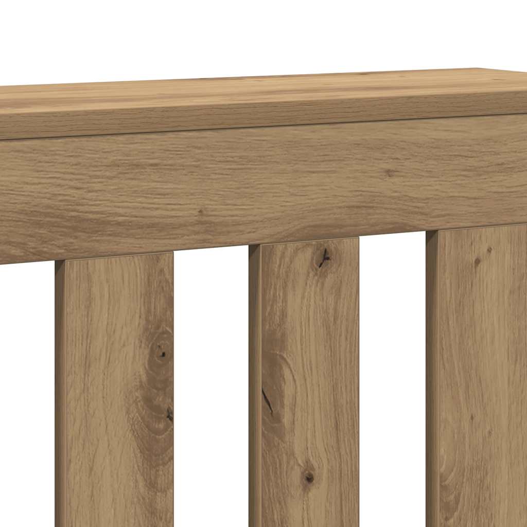 vidaXL Radiator Cover Oak 175 x 20 x 82 cm Engineered Wood 6