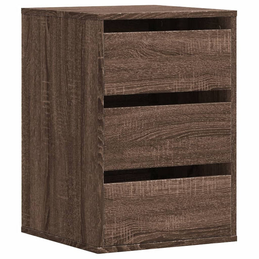 vidaXL Corner Chest of Drawers Brown Oak 40x41x58 cm Engineered Wood 2