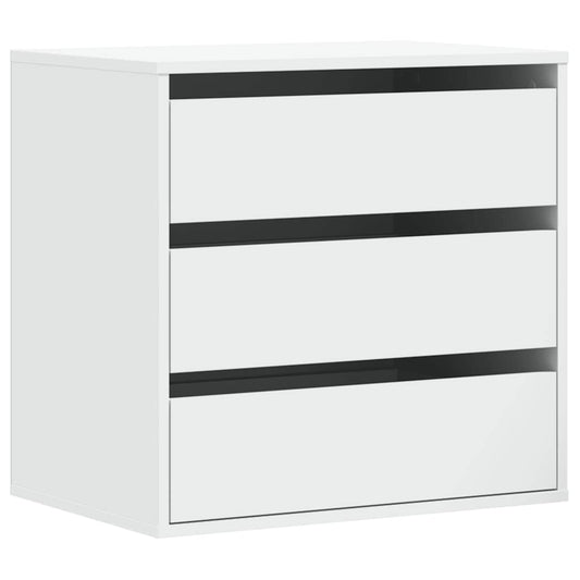 vidaXL Corner Chest of Drawers White 60x41x58 cm Engineered Wood 2